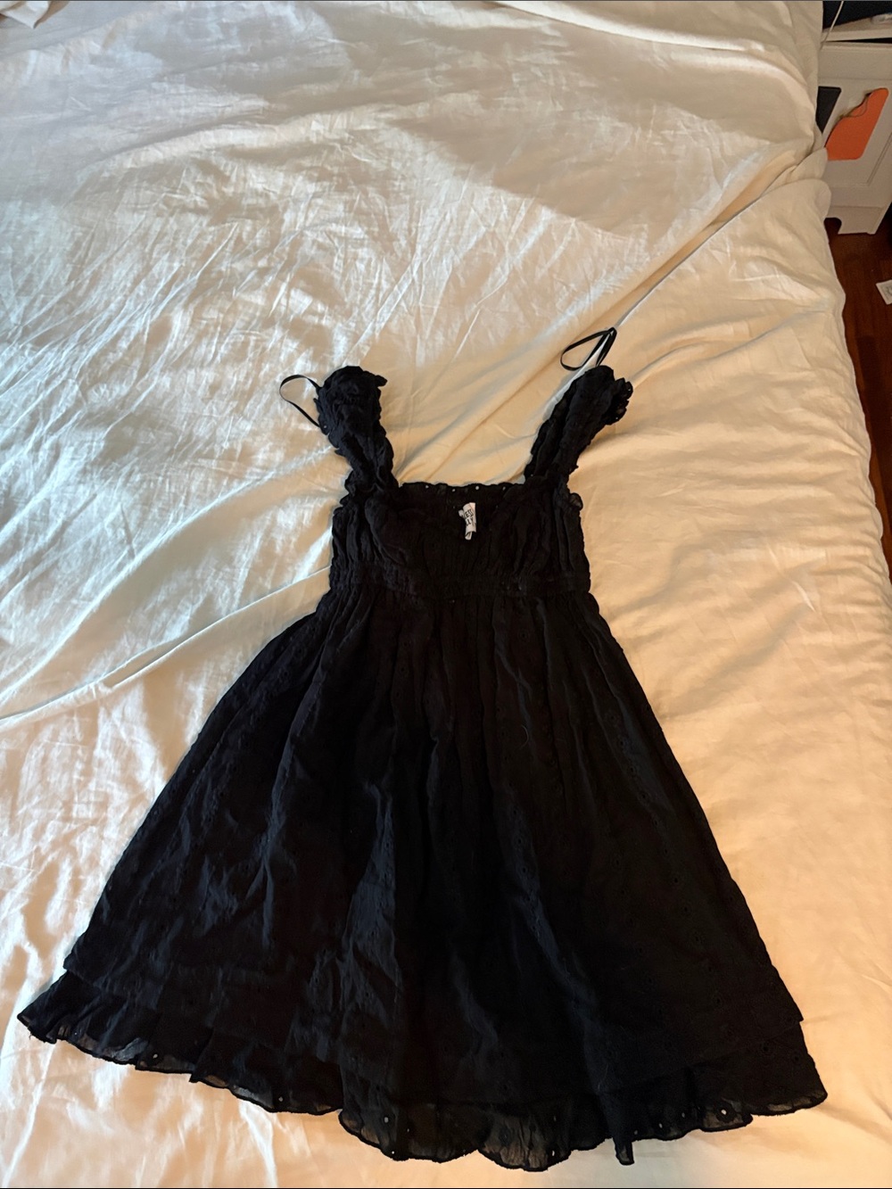 Princess Polly Black Ruffled Slip Dress